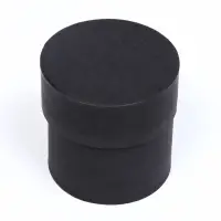 Коробка подарочная круглая, шляпная, чёрная, 10&times;10 см
