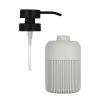 Диспенсер для жидкого мыла тм VETTA Модена, 230мл, полирезин, молочный, 7x7x15см