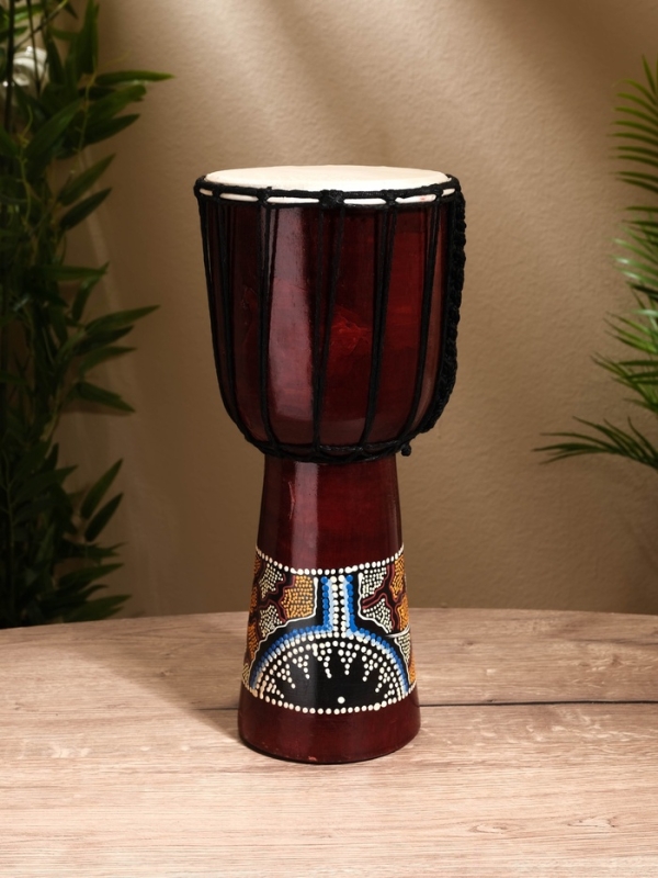 Сувенирный музыкальный инструмент Сувенирный музыкальный инструмент "Барабан Джембе" махагон, 18х18х40 см