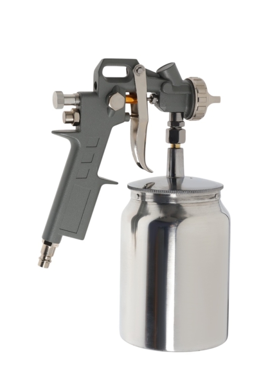 Краскораспылитель пневматический ТУНДРА, до 4 бар, сопло 1.5 мм, нижний бачок 1 л Краскораспылитель пневматический ТУНДРА, до 4 бар, сопло 1.5 мм, нижний бачок 1 л