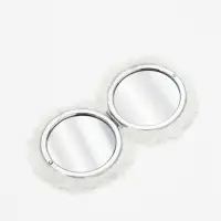 Зеркало складное «Мех», d=8 см, с увеличением, с искусственным мехом, белое Зеркало складное «Мех», d=8 см, с увеличением, с искусственным мехом, белое