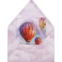Конверт для денег с открыткой и наклейкой «С днём рождения!», тиснение, акварельный картон, 16 х 11 см