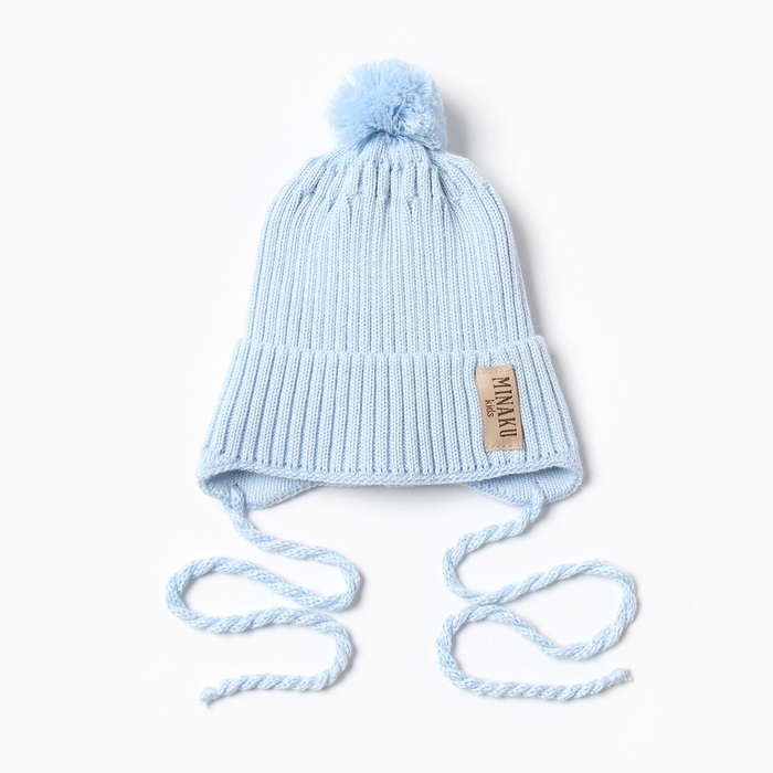 Шапка детская MINAKU, р-р 35-40, цвет голубой Шапка детская MINAKU, р-р 35-40, цвет голубой