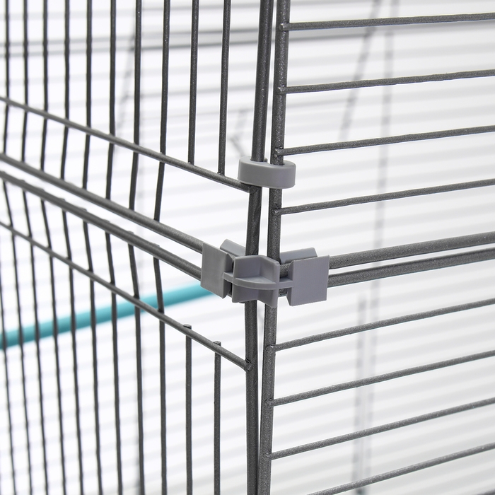 Клетка для птиц Клетка для птиц "Пижон" №104-Б, разборная, 2 секции, 58 х 40 х 88см, бирюзовая