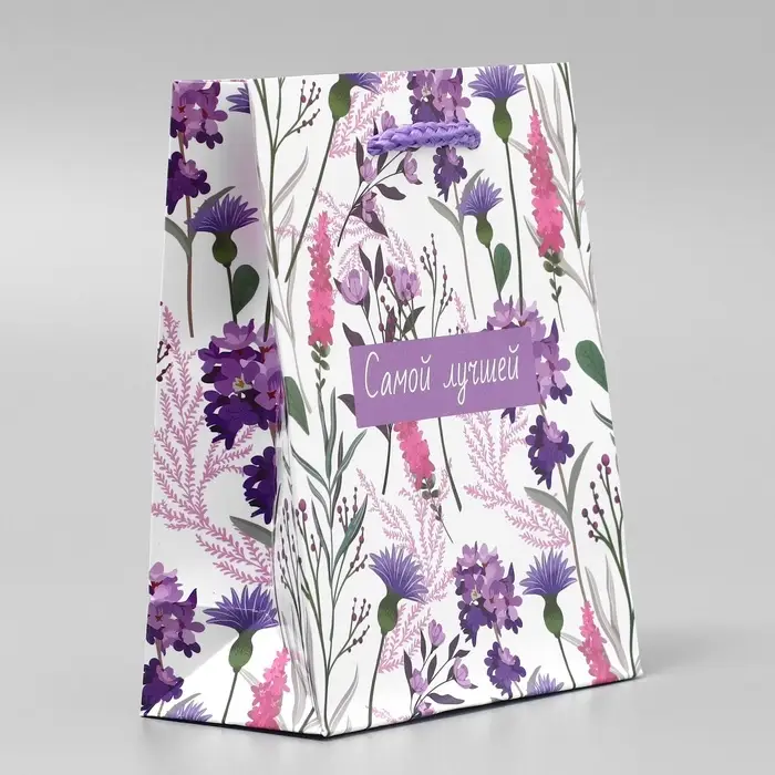 Пакет подарочный ламинированный, упаковка, «Самой лучшей», S 12 х 15 х 5.5 см