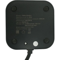 Сетевой фильтр Cablexpert Tower 4р/2м, 10А, 3xUSB, черный(TWR-4-U3-B-2)