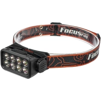 Фонарь налобный FOCUSray 1300 8 диодов,акку 18650 встр,1200мАН,3,7V  890118