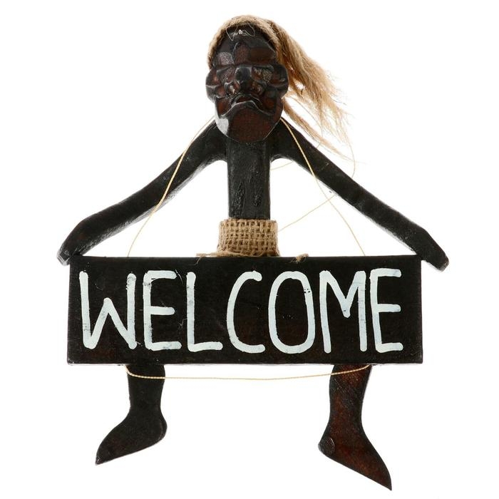 Сувенир табличка «Абориген Welcome», 17×15×6.5 см, дерево Сувенир табличка «Абориген Welcome», 17×15×6.5 см, дерево