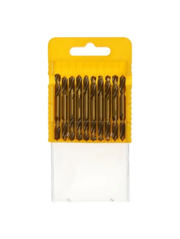 Набор двусторонних сверл по металлу ТУНДРА, HSS-Tin, 5.2&times;55 мм, 10 шт.