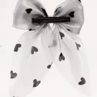 Бант для волос на заколке «Сердечки», Принцессы