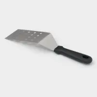 Лопатка перфорированная Доляна, 30.5&times;7.2 см, нержавеющая сталь, чёрная