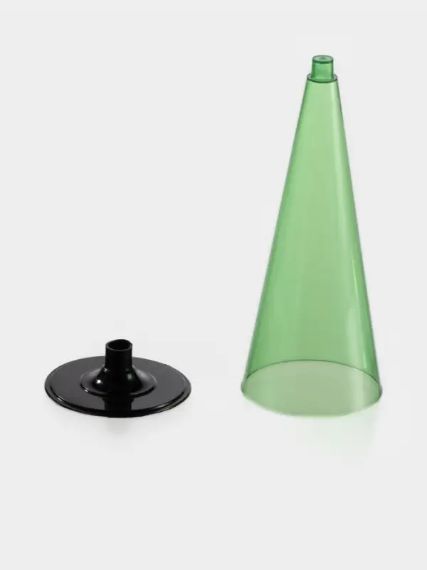 Фужер одноразовый «Конус», 150-180 мл, зелёный