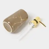 Набор аксессуаров для ванной комнаты SAVANNA &laquo;Гроза&raquo;, 4 предмета, мыльница, дозатор для мыла, 2 стакана, коричневый