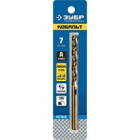 Сверло по металлу ЗУБР КОБАЛЬТ 7.0х109мм, сталь Р6М5К5, класс А (29626-7)