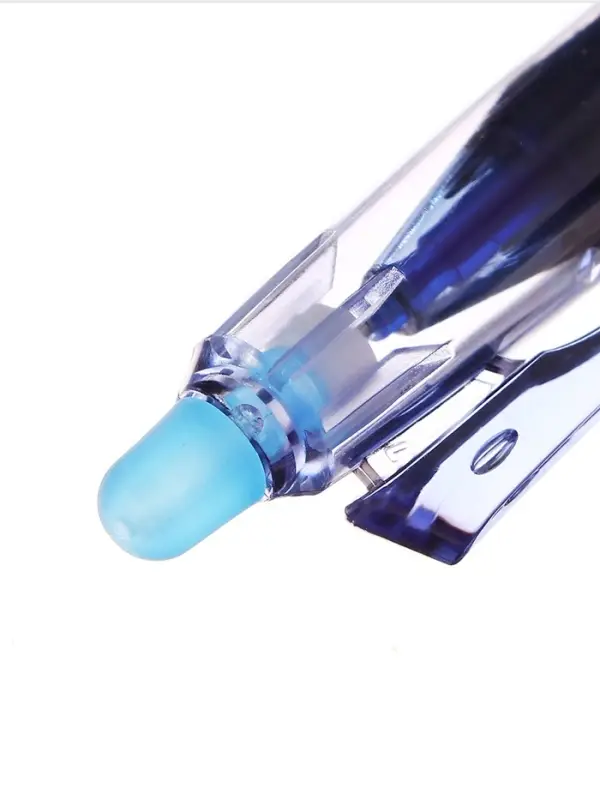 Стираемая ручка, гелевая, автоматическая, синий стержень, узел 0.5 мм