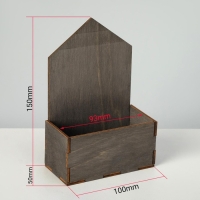 Подставка под открытки 1 ячейка, 10×5×15 см, толщина 3 мм, цвет полисандр