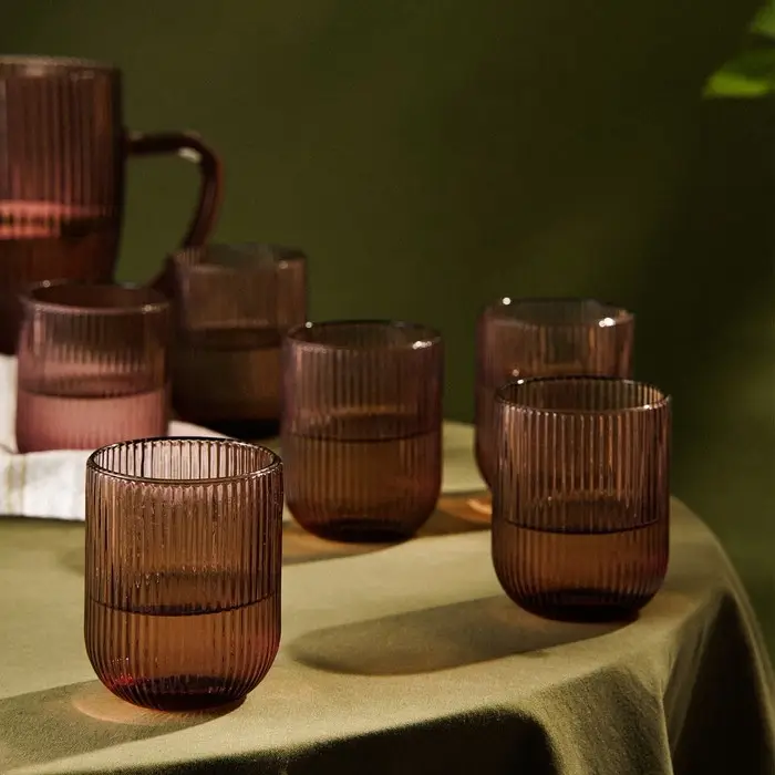 Набор стаканов SL Home &laquo;Модерн&raquo;, 260 мл, 7.5&times;9.5 см, 6 шт., стекло, розовый