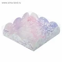 Коробка для печенья, кондитерская упаковка с пластиковой крышкой, «Хорошего настроения», 10.5 х 10.5 х 3 см
