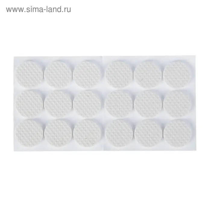Накладка мебельная круглая ТУНДРА, d=25 мм, 18 шт., полимерная, белая