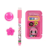 Доска магнитная двухсторонняя, под маркер и мел на подставках (мел, маркер, магниты), МИКС