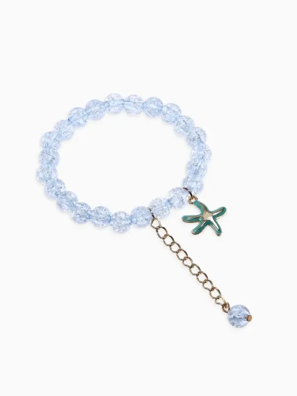 Браслет детский &laquo;Выбражулька. Морская звезда&raquo;, голубой в золоте