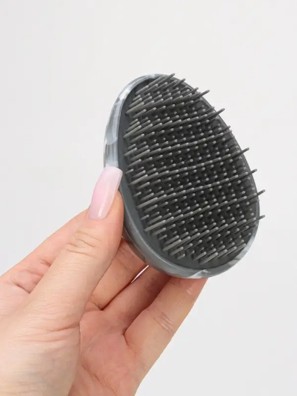 Расчёска массажная, 9&times;7 см, серая