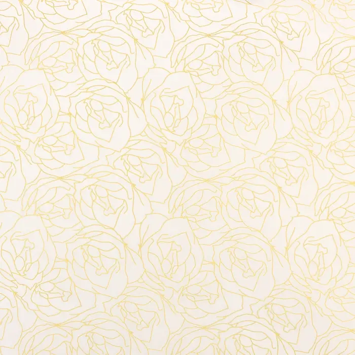 Бумага упаковочная тишью, «Цветы», 50 см × 70 см 17 грамм, розовая