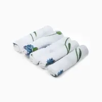 Набор платочков Крошка Я  Cornflowers (вид 2) 20*20 см-5 шт, муслин, 100 % хлопок