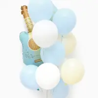 Воздушные шары "Голубая гитара" фольга, латекс, набор 12 штук