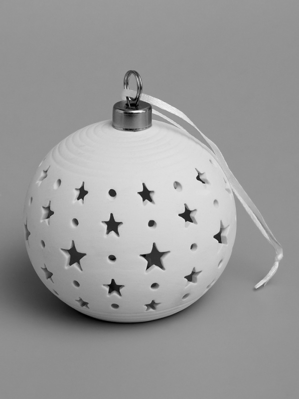 Елочный шар Елочный шар "Звездное небо" 9х9х9.8 см, 1 LED, LR44x3(в компл.), свечение тёплое белое