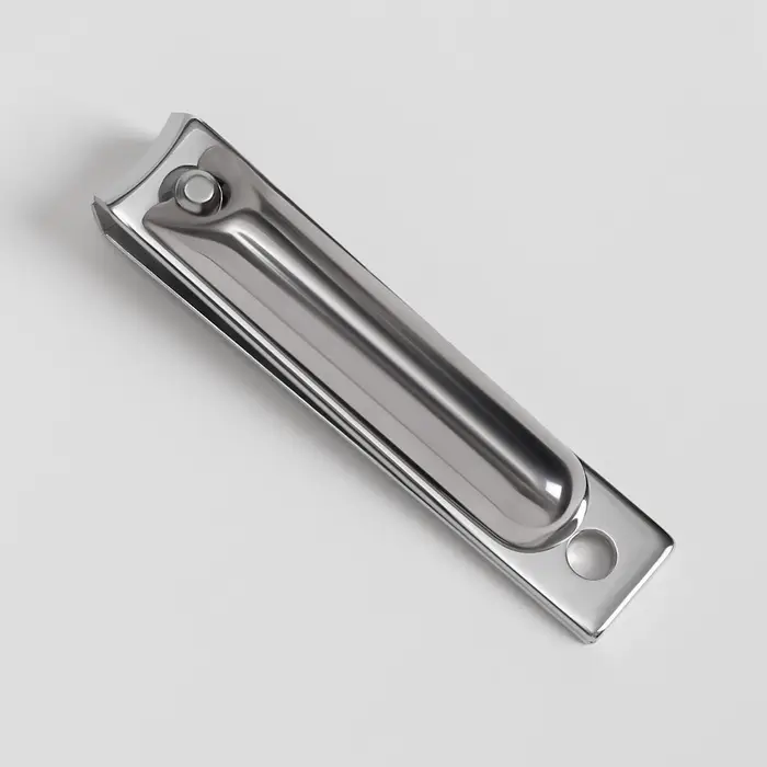 Кусачки книпсер маникюрные, с пилкой, 6 см, цвет серебристый