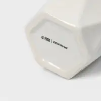 Набор аксессуаров для ванной комнаты Доляна &laquo;Геометрия&raquo;, 4 предмета, дозатор, мыльница, два стакана, белый