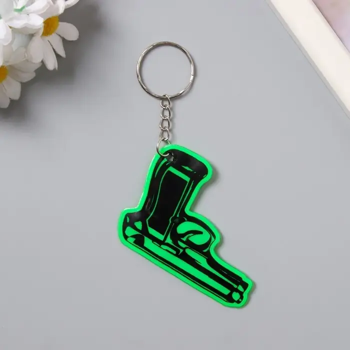 Светоотражающий брелок для ключей на кольце «Пистолет», пластик, 4×6 см Светоотражающий брелок для ключей на кольце «Пистолет», пластик, 4×6 см