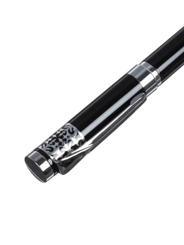 Набор подарочных ручек Calligrata &laquo;Гравюра&raquo;, 2 штуки (капиллярная и шариковая), в футляре кожзам, корпус чёрный