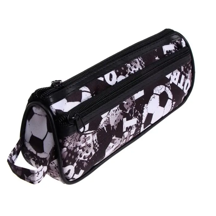 Пенал школьный на молнии Calligrata &laquo;Футбол&raquo;, 2 отделения, МИКС