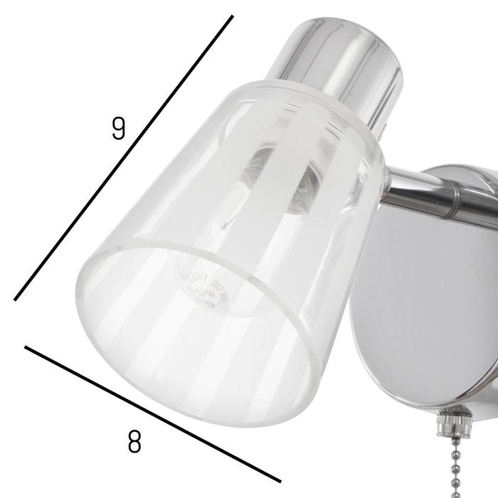 Бра с переключателем 59390/1 E14 40Вт хром 15х11х15 см Бра с переключателем 59390/1 E14 40Вт хром 15х11х15 см