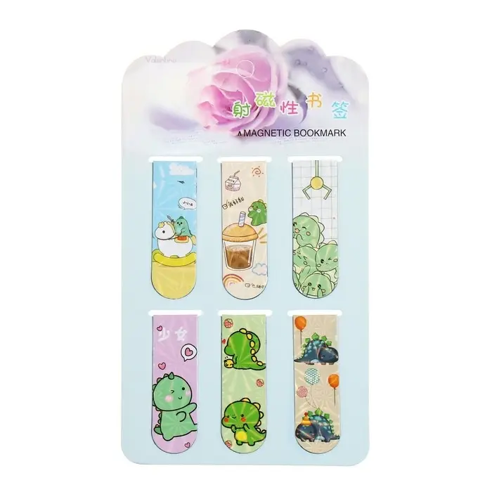 Набор магнитных закладок для книг Calligrata 6 штук, Набор магнитных закладок для книг Calligrata 6 штук, "Дракончики", МИКС