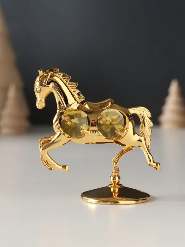 Сувенир Лошадка маленькая с 4-мя желтыми хрусталиками на подставке, 6,5х4х8,5 см. Сувенир Лошадка маленькая с 4-мя желтыми хрусталиками на подставке, 6,5х4х8,5 см.