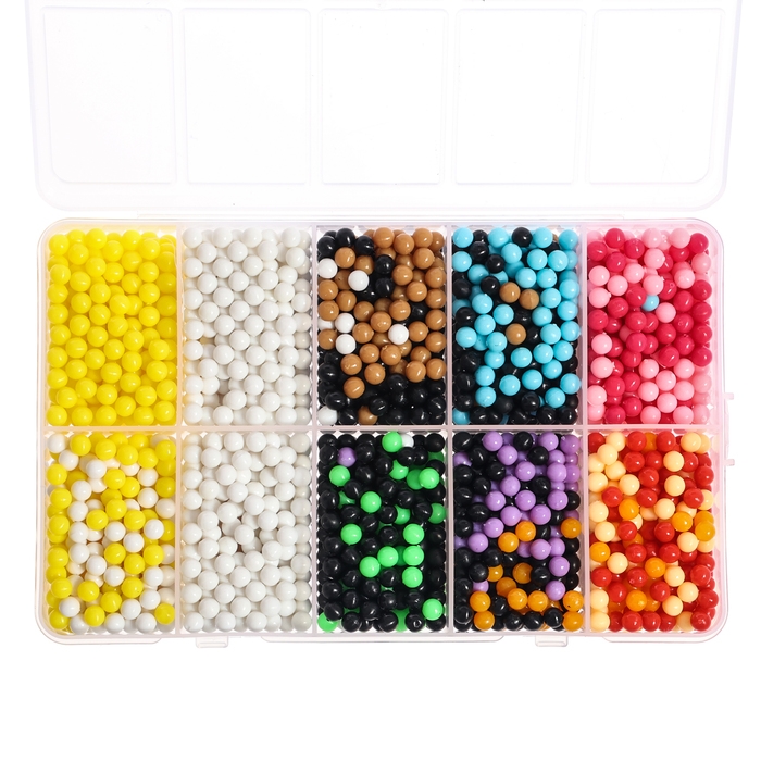 Аквамозаика в контейнере, 2500 шариков, 10 трафаретов, 2 основы Аквамозаика в контейнере, 2500 шариков, 10 трафаретов, 2 основы