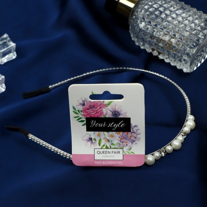 Ободок для волос Ободок для волос "Лира" жемчуг, 0,5 см