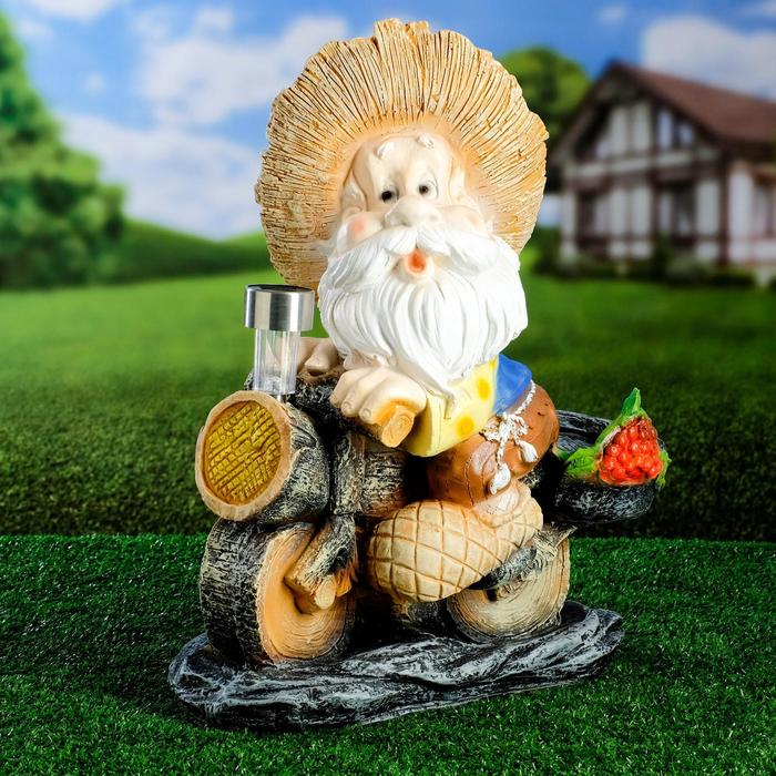 Садовый фонарь  Садовый фонарь "Лесовик на велосипеде с фонариком" 50см МИКС