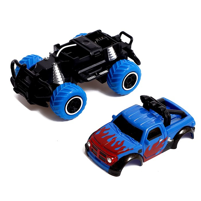 Джип радиоуправляемый «Граффити», работает от батареек, цвет синий Джип радиоуправляемый «Граффити», работает от батареек, цвет синий