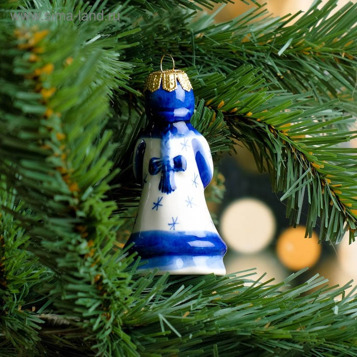 Сувенир на ёлку Сувенир на ёлку "Снегурочка", 9 см, гжель