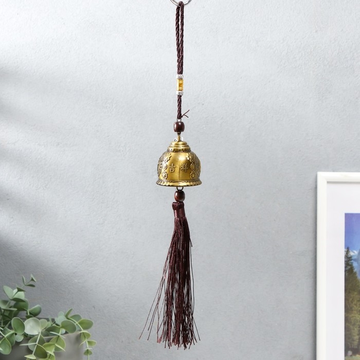 Колокольчик металл  Колокольчик металл "Голова Будды" 4,8х4,8х32 см