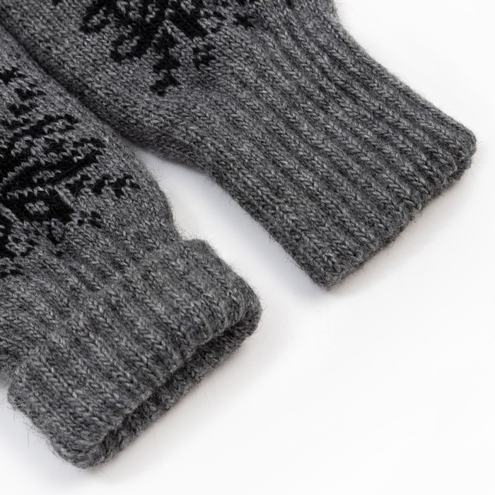 Варежки женские, цвет серый, размер 18 Варежки женские, цвет серый, размер 18