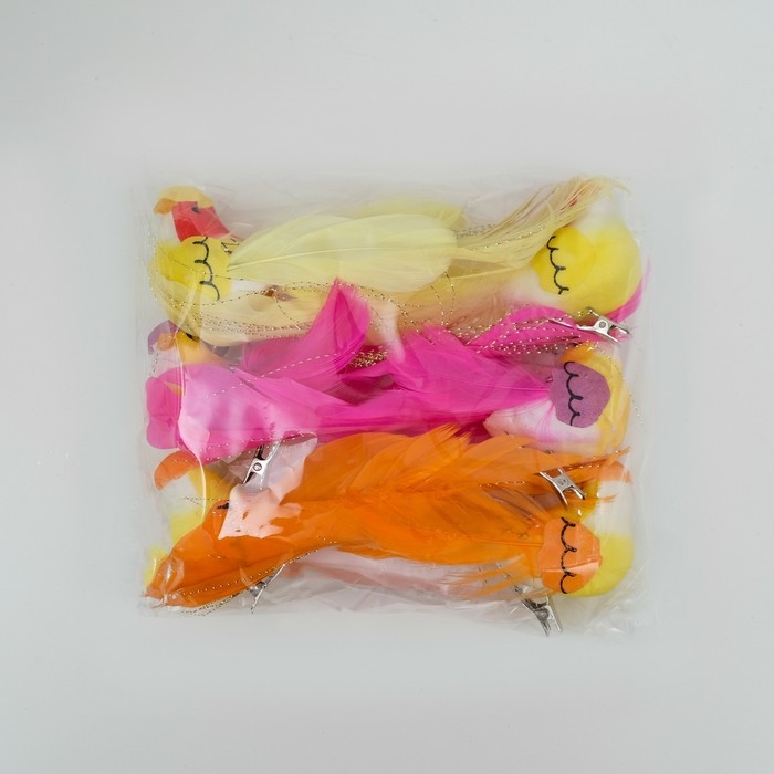 Декор на прищепке Декор на прищепке "Птица", микс , 13 х 4 х 5 см