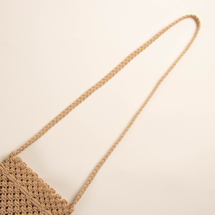 Сумка женская SL Home, ручное плетение, хлопок, длина ручек 55 см, 22×22 см Сумка женская SL Home, ручное плетение, хлопок, длина ручек 55 см, 22×22 см