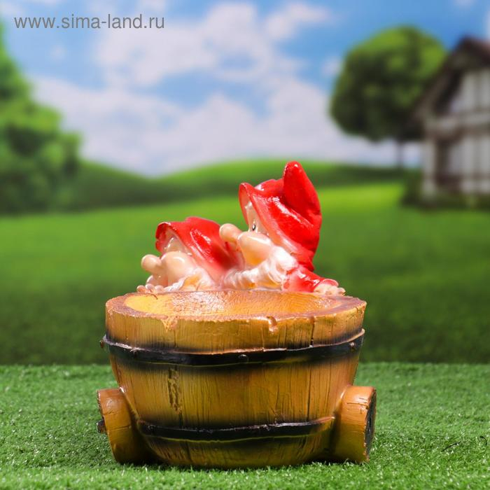 Садовая фигура Садовая фигура "Два гнома с телегой" 32х17,5х19,5см