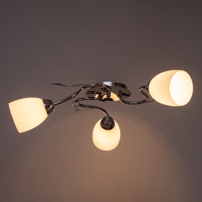 Люстра Люстра "Джил" 3х60Вт Е27 Хром 58х58х22см