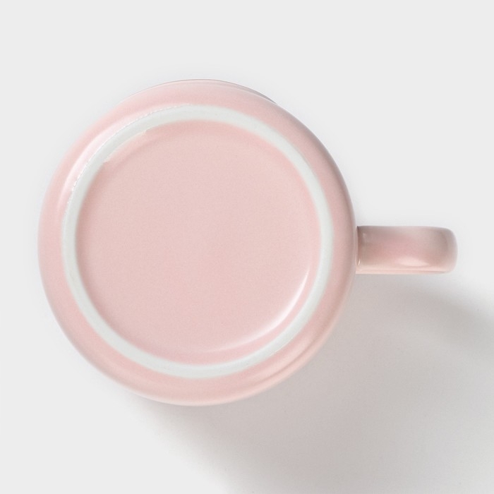 Кружка керамическая с ложкой &laquo;Доброе утро&raquo;, 450 мл, цвет розовый